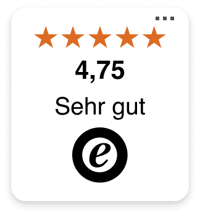 Trusted Shops Trustbadge mit Bewertungen