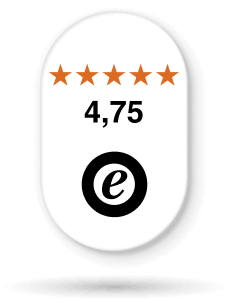 Mobiles Trustbadge mit Kundenbewertungen