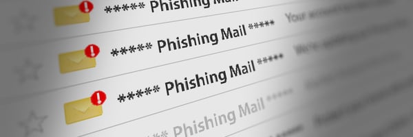 Mailing-Programm mit vielen Phishing-Mails